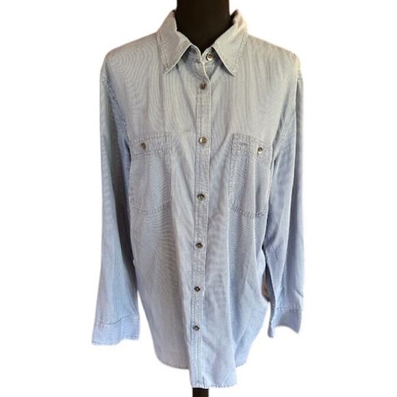 Chaps Women’s Utility Shirt, 1X - Picture 2 of 6